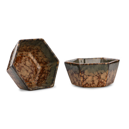 Marbled Serenity Serving Bowls (Set of 2)