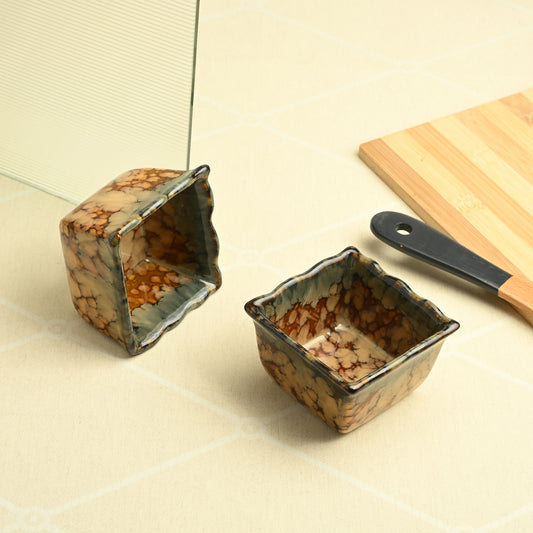 Marbled Serenity Dessert Bowls (Set of 2)