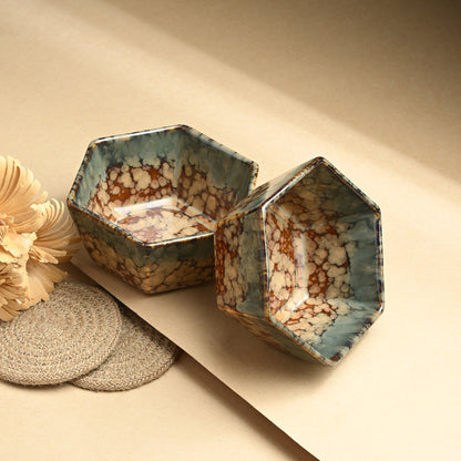 Marbled Serenity Serving Bowls (Set of 2)