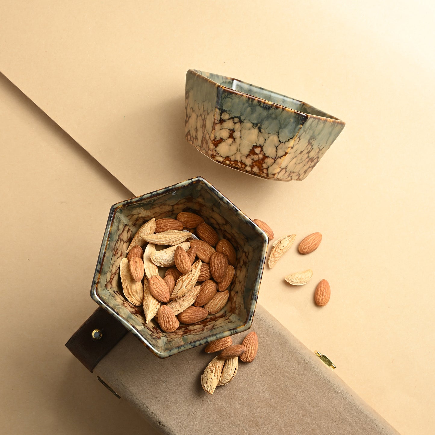 Marbled Serenity Serving Bowls (Set of 2)