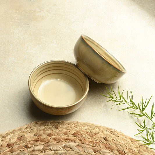 Olive Glaze bowl (Set of 2)