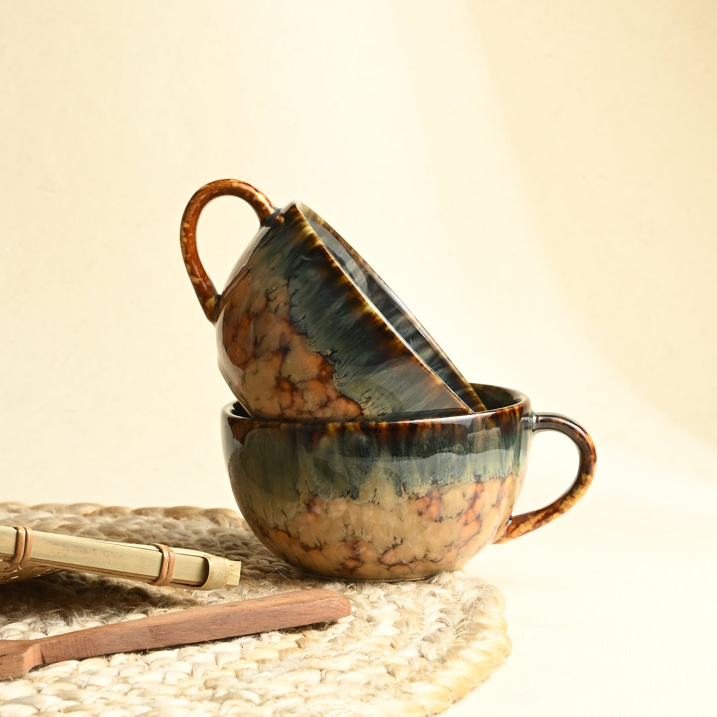 Marbled Serenity Cups (Set of 2)